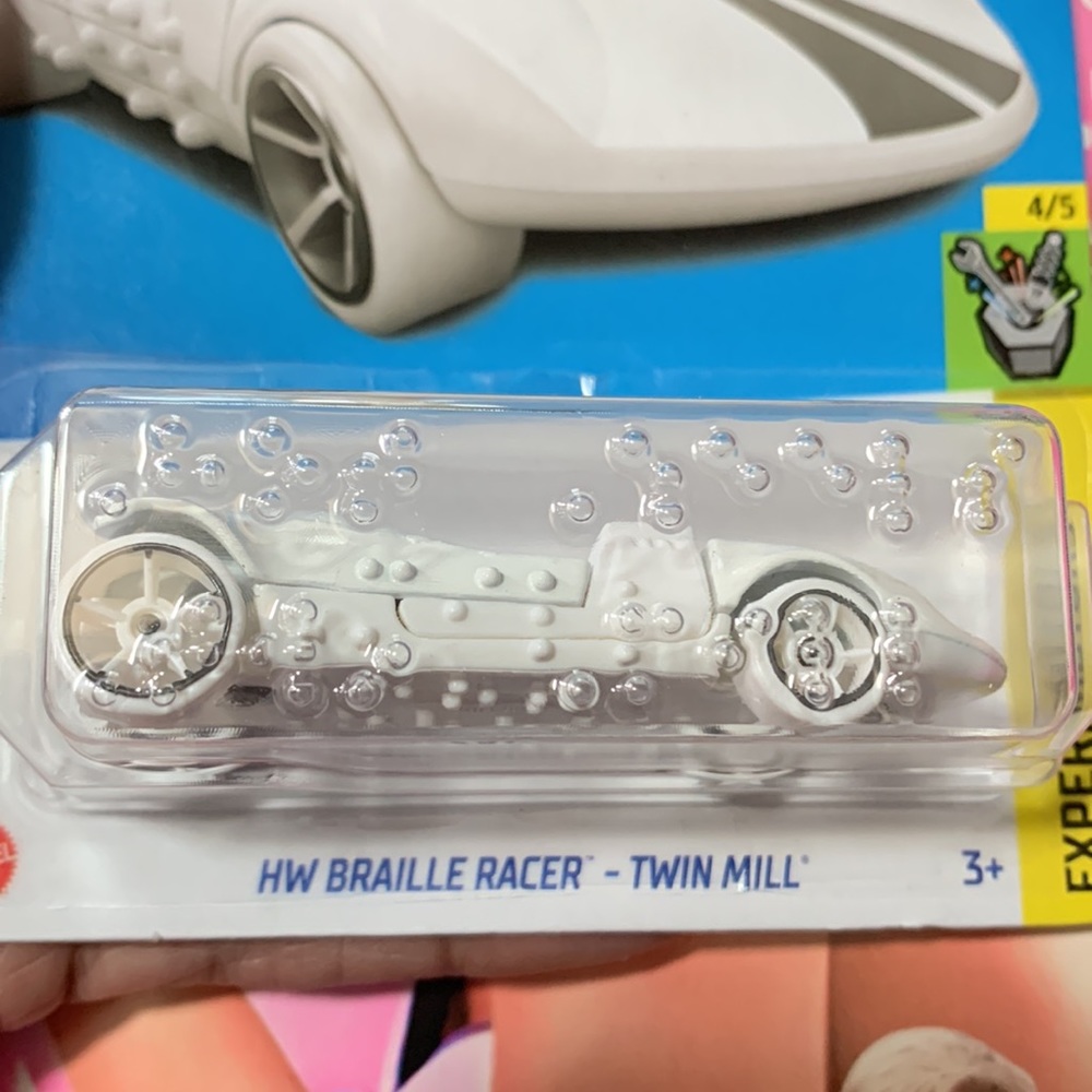 Braille White HotWheels car…Limited Ed🥳🥳🎯 - Picture 2 of 3